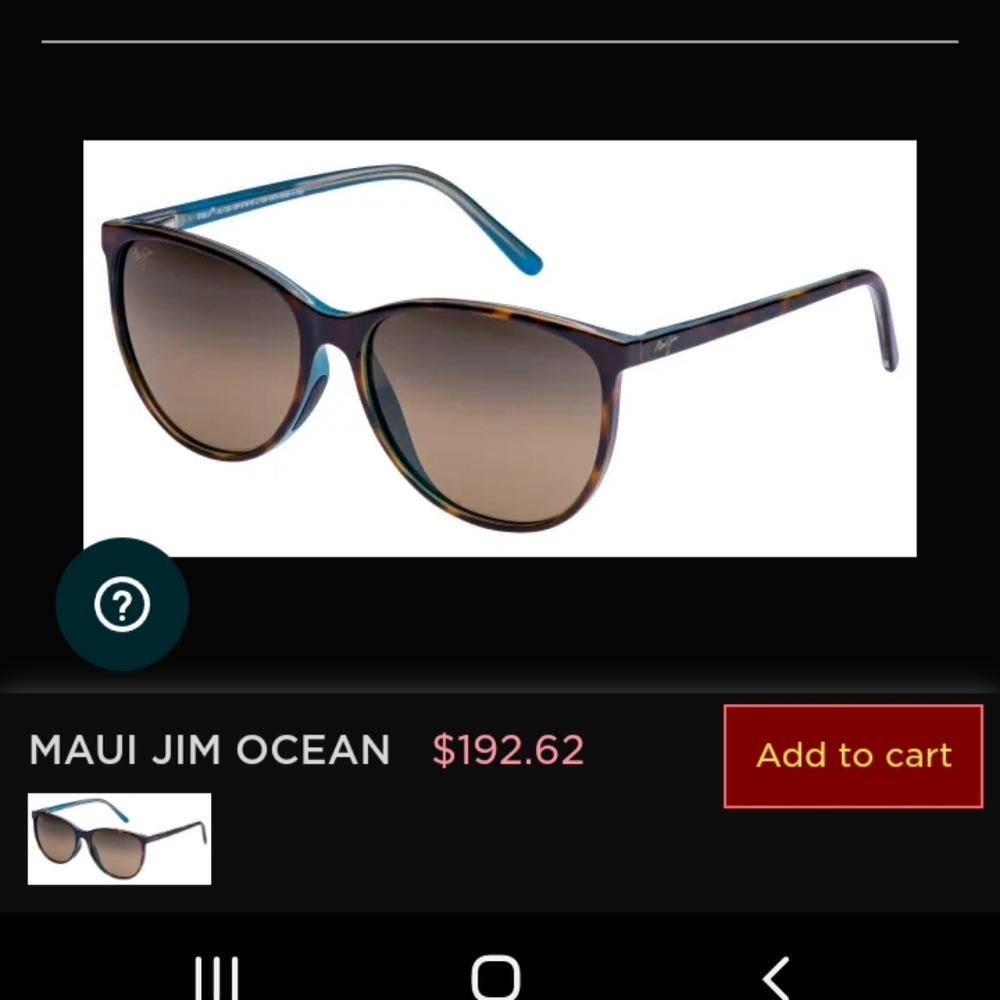 Maui Jim Ocean Sunglasses - Blue and Brown Polarized